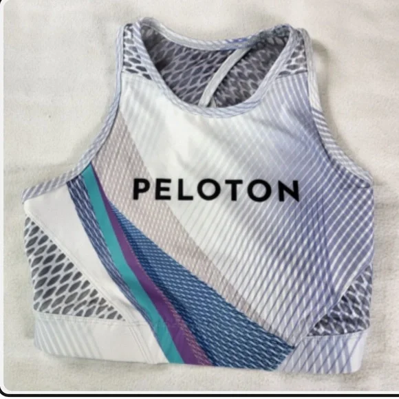 WITH Wear it to Heart Peloton Logo Multi Sport Bra High Neck - Picture 1 of 7